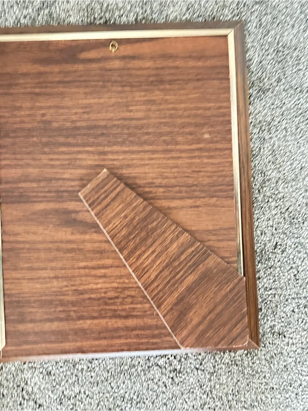 Vintage wood 12.5x15” frame with oval mat
